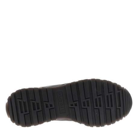 Sneakers en cuir chocolat à talon plat dotées de lacets élastiqués et d'un zip - Image 6