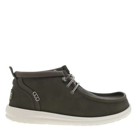 Sneakers Wally Mid Gripr Classic olive à talon plat dotées de lacets élastiqués