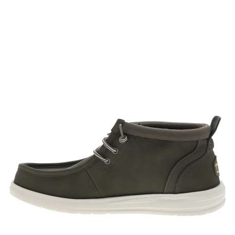 Sneakers Wally Mid Gripr Classic olive à talon plat dotées de lacets élastiqués - Image 3