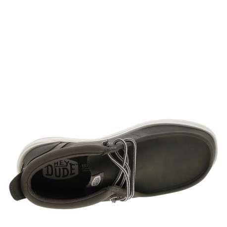 Sneakers Wally Mid Gripr Classic olive à talon plat dotées de lacets élastiqués - Image 5