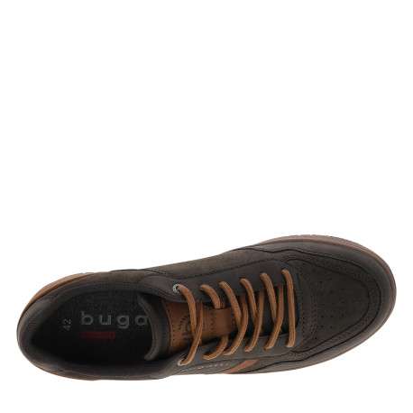 Sneakers marron aspect suédine à talon plat pourvues de lacets ronds - Image 5
