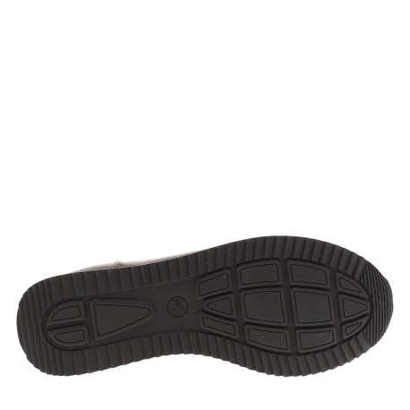 Mocassins taupe à talon plat et bandes élastiquées munis d'une boucle - Image 6