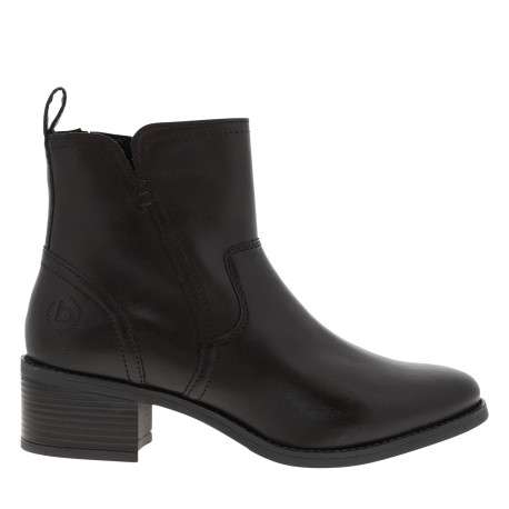 Boots chocolat à talon décroché moyen dotées d'un zip latéral