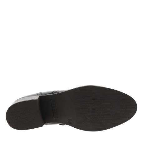 Boots chocolat à talon décroché moyen dotées d'un zip latéral - Image 6