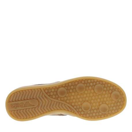 Tennis Viper Leather en cuir beiges et marron à talon plat et lacets - Image 6