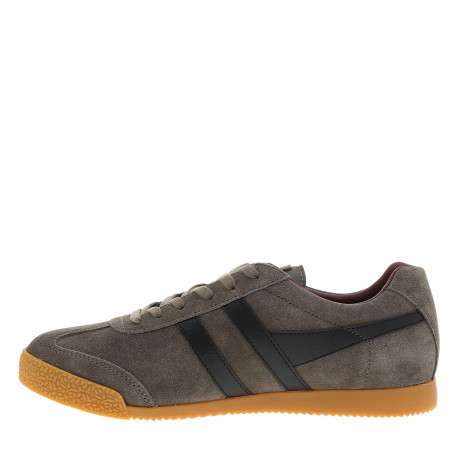 Tennis Harrier en cuir taupe à talon plat pourvues de lacets - Image 3