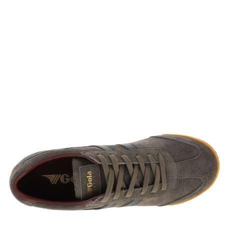 Tennis Harrier en cuir taupe à talon plat pourvues de lacets - Image 5
