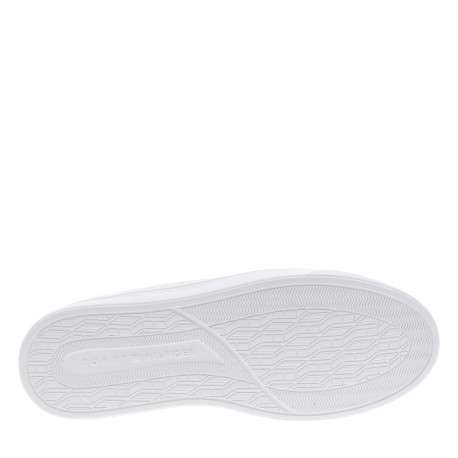 Tennis Lightweight Pinperf en cuir blanc ornée du logo avec des lacets plats - Image 6