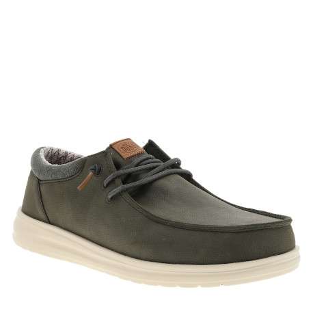 Sneakers Paul Classic olive à talon plat ornées du logo sur le contrefort - Image 2