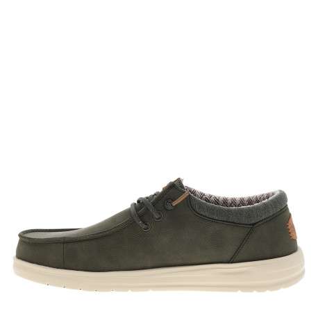 Sneakers Paul Classic olive à talon plat ornées du logo sur le contrefort - Image 3