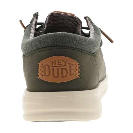 Sneakers Paul Classic olive à talon plat ornées du logo sur le contrefort - Image 4