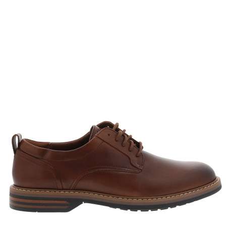Derbies Aldwin2 Derby en cuir marron à talon décroché bas et lacets ronds