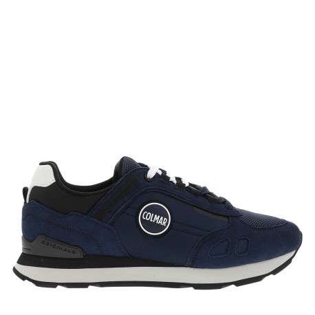 Baskets running Travis Sport Bold en cuir bleu marine à talon plat