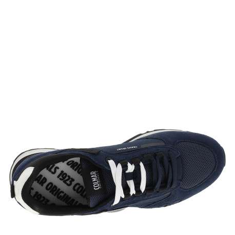 Baskets running Travis Sport Bold en cuir bleu marine à talon plat - Image 5