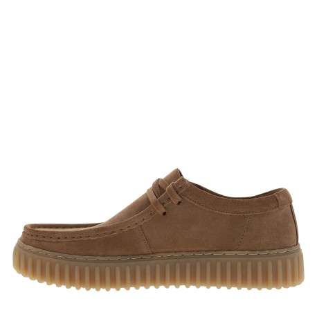 Boots Torhill Lo en cuir camel à talon plateau pourvues de lacets plats - Image 3