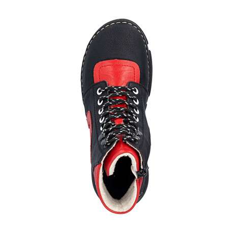 Bottines noires à talon compensé bas pourvues d'une fermeture zippée - Image 5