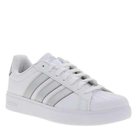 Tennis blanches muni d'un talon plat et d'une fermeture à lacets - Image 2
