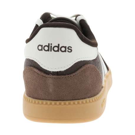 Tennis Breaknet Sleek en cuir grainé marron à talon plat avec des lacets - Image 4
