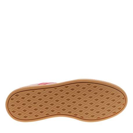 Tennis Breaknet Sleek en cuir rose clair à talon plat et bandes rouges - Image 6