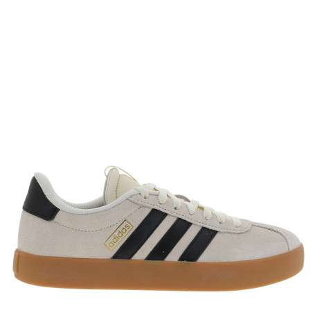 Tennis Vl Court 3.0 en cuir beiges à talon plat munies de lacets