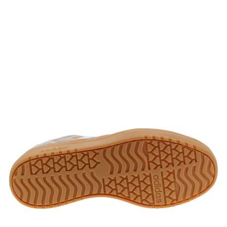 Tennis Vl Court Bold en cuir taupe à talon plateau avec des lacets plats - Image 6