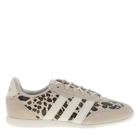 Tennis Barreda Lo en cuir léopard à talon plat ornées de motifs léopards