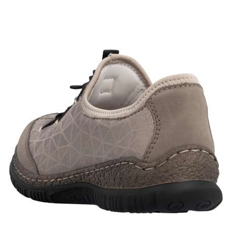 Sneakers beiges à talon plat pourvues d'une fermeture élastiquée - Image 4