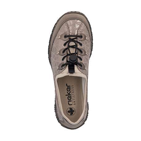Sneakers beiges à talon plat pourvues d'une fermeture élastiquée - Image 5