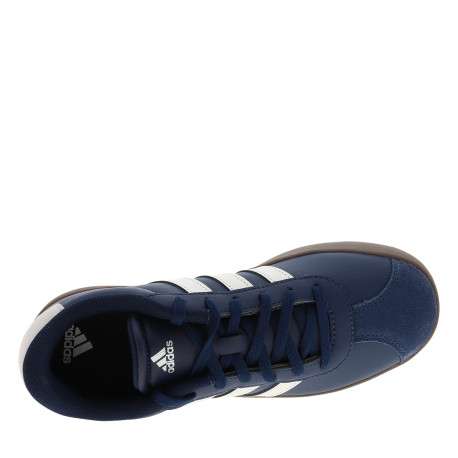 Tennis Vl Court 3.0 K en cuir bleu marine à talon plat munies de lacets - Image 5