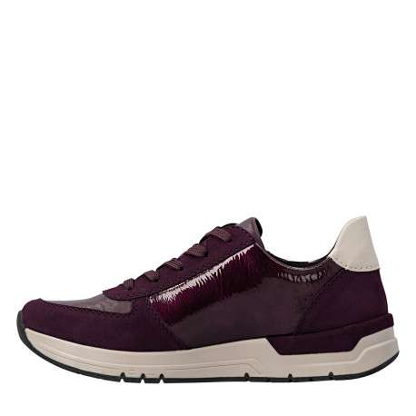 Baskets running violettes à talon compensé bas pourvues de lacets plats - Image 3