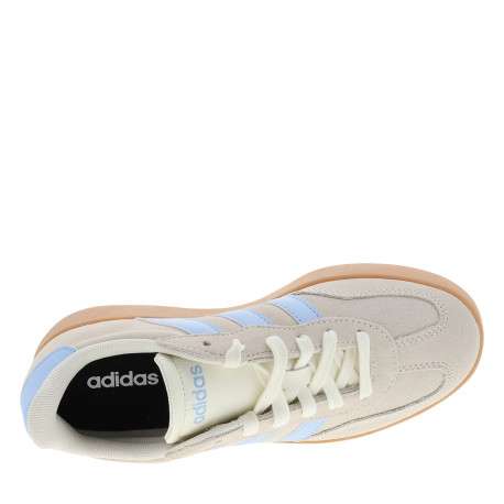 Tennis Barreda en cuir beige à talon plat munies de lacets plats - Image 5