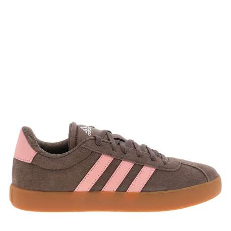 Tennis VL Court 3.0 K en cuir marron à talon plat pourvues de lacets ton sur ton