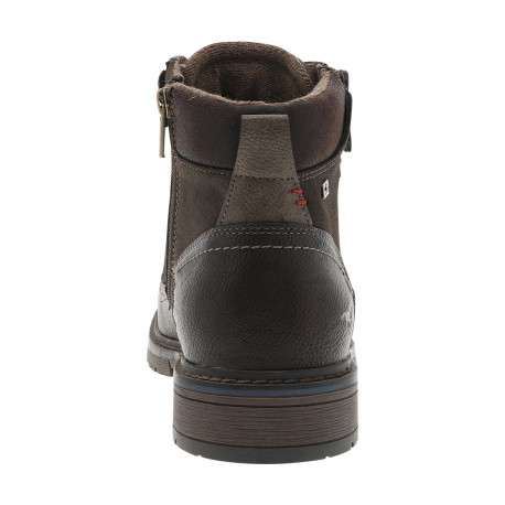 Boots marron à talon plat pourvues d'une fermeture zippée sur le côté - Image 4