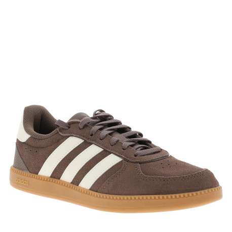 Tennis en cuir marron avec un talon plat et une fermeture à lacets - Image 2