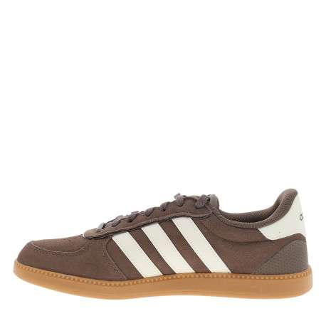 Tennis en cuir marron avec un talon plat et une fermeture à lacets - Image 3