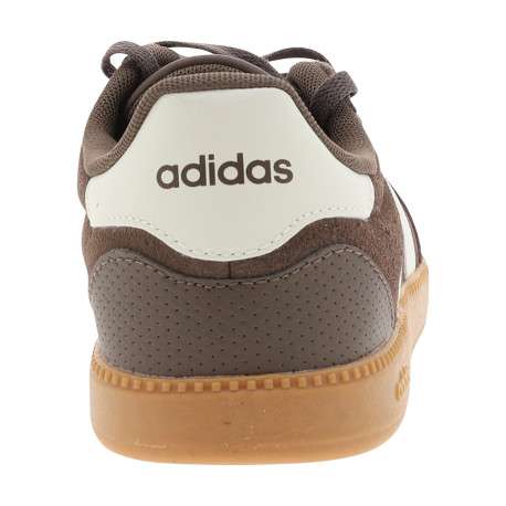 Tennis en cuir marron avec un talon plat et une fermeture à lacets - Image 4