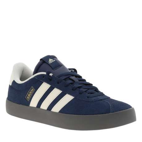 Tennis Vl Court 3.0 en cuir bleu marine à talon plat dotées de lacets - Image 2