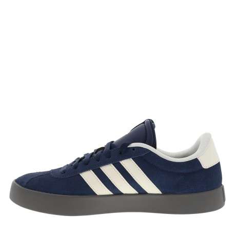 Tennis Vl Court 3.0 en cuir bleu marine à talon plat dotées de lacets - Image 3