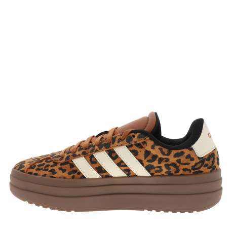 Tennis en cuir léopard avec un talon plateau et une fermeture à lacets - Image 3