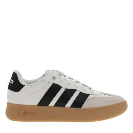 Tennis Barreda Xlg en cuir blanc à talon plat munies de lacets