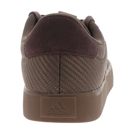 Tennis Vl Court 3.0 chocolat à talon plat avec un revêtement en tissu brodé - Image 4