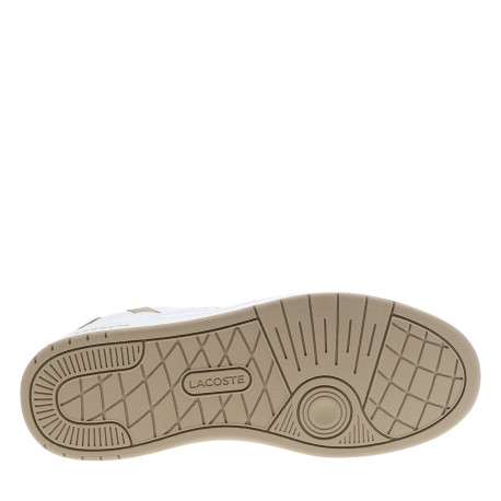 Tennis T-Clip en cuir blanc à talon plat dotées de lacets et du logo - Image 6