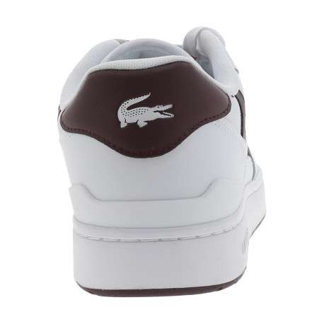 Tennis T-Clip en cuir blanc à talon plat munies de lacets et d'aérations - Image 4