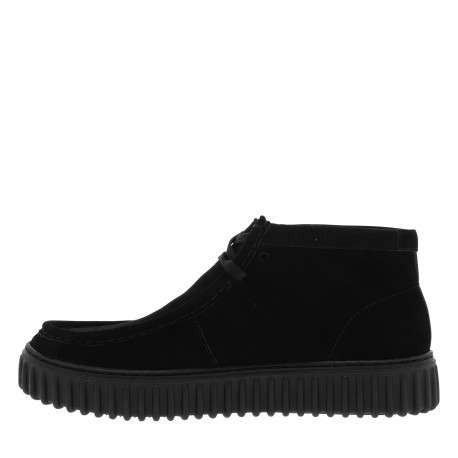 Boots Torhill Hi en cuir noir à talon plat pourvues de lacets - Image 3