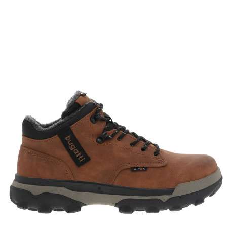 Sneakers multisport cognac à talon plat pourvues de lacets bicolores