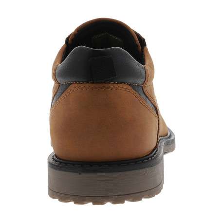 Derbies cognac à talon plat munies de lacets ronds et d'une languette - Image 4