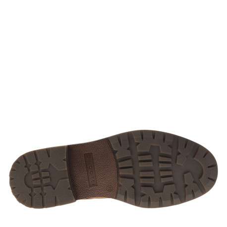 Derbies cognac à talon plat munies de lacets ronds et d'une languette - Image 6