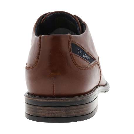 Richelieu cognac à talon plat pourvus de lacets ronds et du logo - Image 4