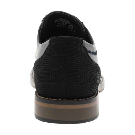 Derbies noires à revêtement lisse avec un talon plat et des lacets ronds - Image 4