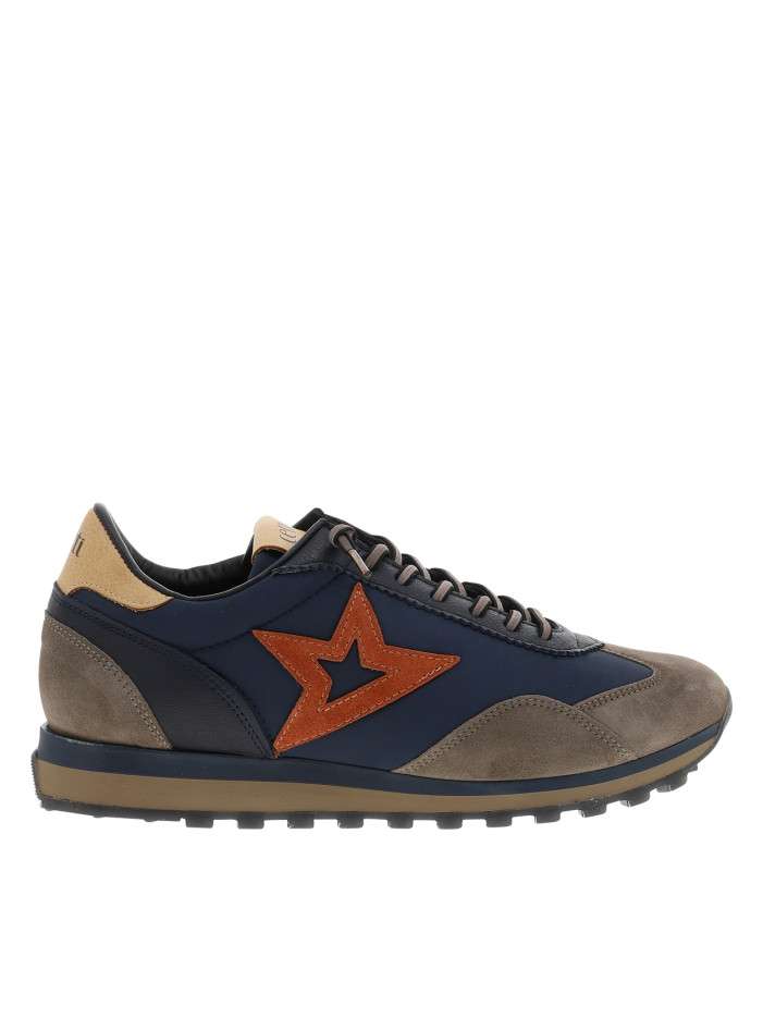Baskets running en cuir...